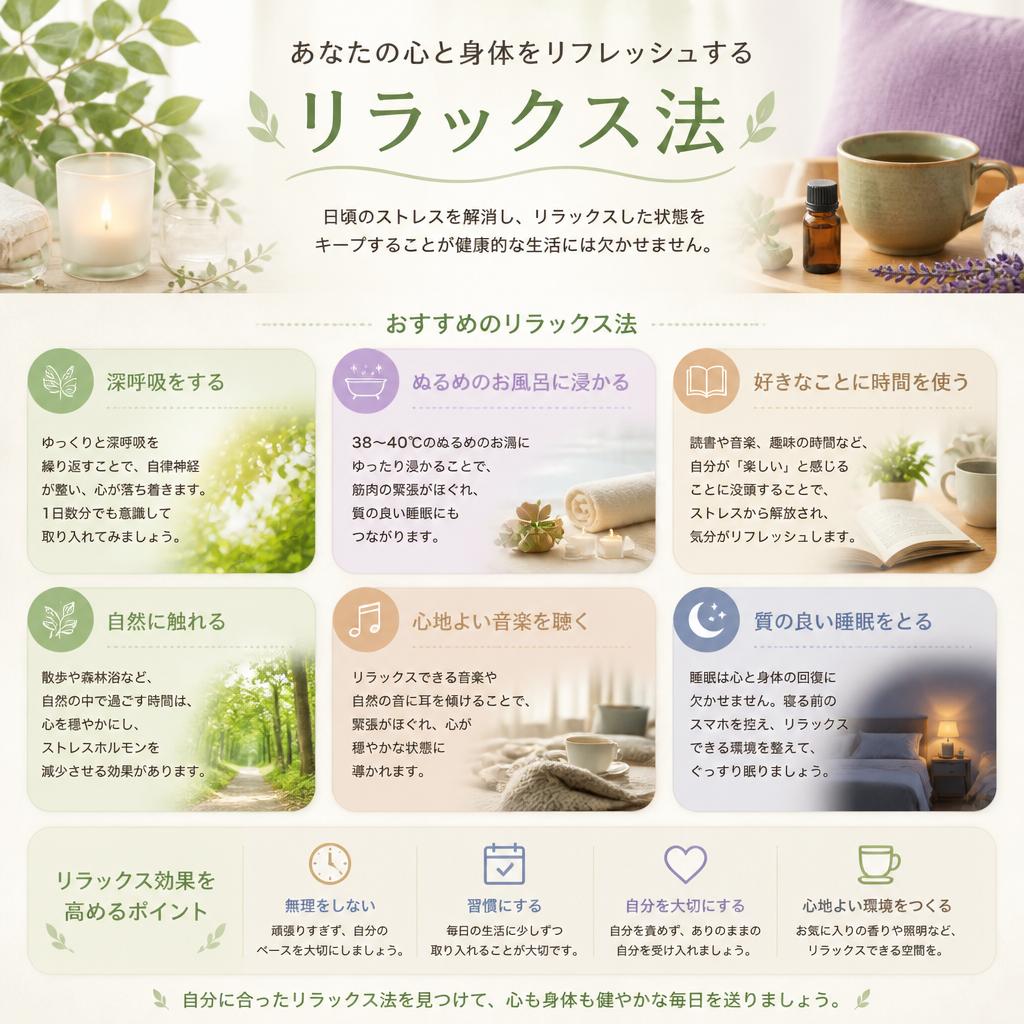 リラックス法で心も癒す