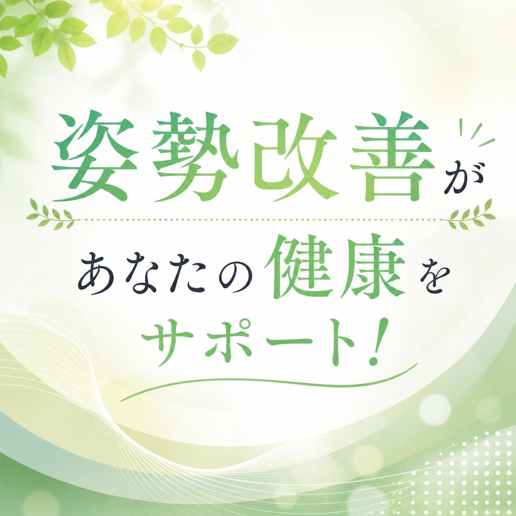 姿勢改善があなたの健康をサポート！