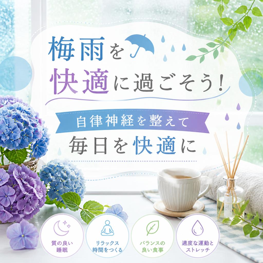 梅雨を快適に過ごそう！自律神経を整えて毎日を快適に