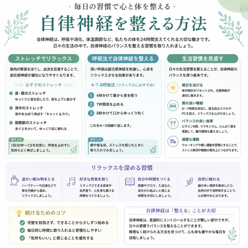 自律神経を整える方法